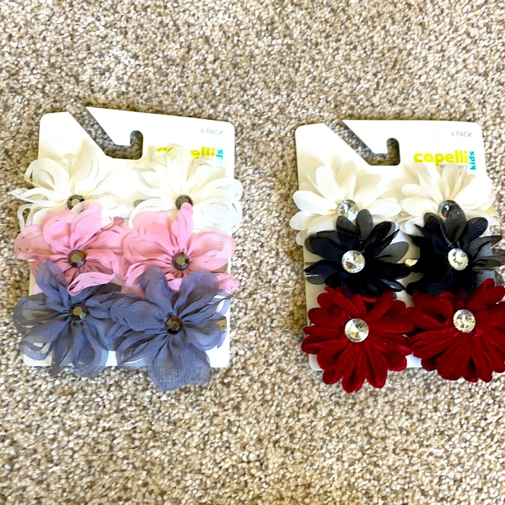 Never used super cute hair clips !